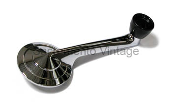 [498550] WINDOW HANDLE- Inside 1951-56 PASSENGER CAR Chrome w/ Black Knob