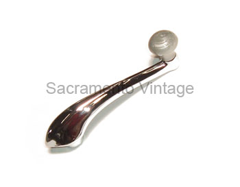 [06314-35] WINDOW HANDLE- chrome/blue grey 1946