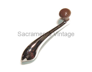[06314-34] WINDOW HANDLE- chrome/chocolate 1946
