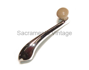 [06314-36] WINDOW HANDLE- chrome/grey tan 1946