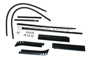 [06318-30-2] DOOR GLASS CHANNEL KIT- TUDOR SEDAN W/ RUBBER BUMPERS AT GARNISH 1935-36