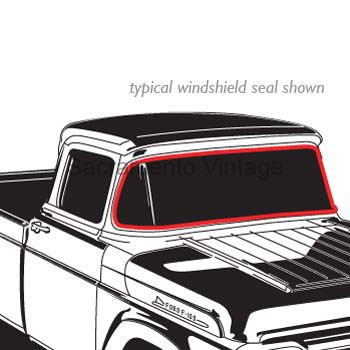 [208345] WINDSHIELD RUBBER PU NO CHROME 1967-72