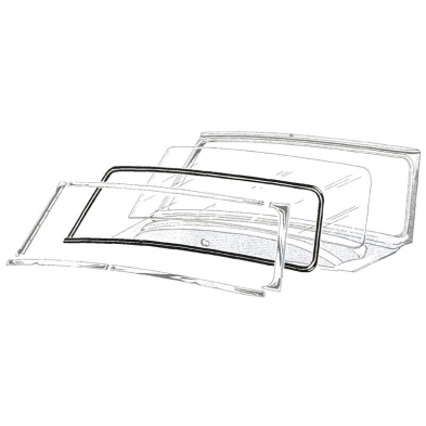 [528350] WINDSHIELD SEAL- 1952-54 CONVERTIBLE WITH CHROME GROOVE  FITS OTHERS- SEE NOTES