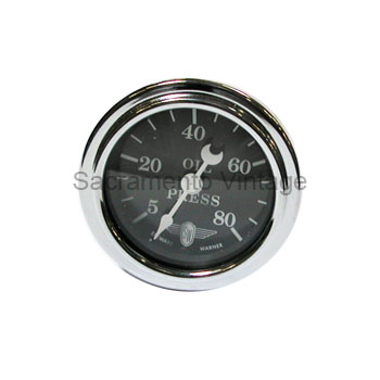 [13069-6-1] WINGS OIL PRESSURE- Black 80# Mechanical - Stewart-Warner
