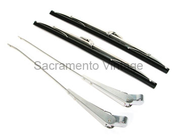 [08196-1] WIPER ARM and BLADE SET- stainless 1953-55