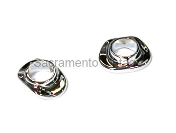 [498214] WIPER PIVOT SHAFT BEZEL / SPACER- CAR 1949-51 EXCEPT WAGON -CHROME