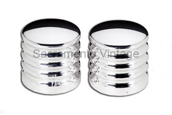 [13008-7] WIPER POST COVERS RIBBED STYLE POLISHED