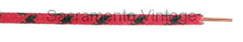 [60C-14-240] WIRE- 14 GA COTTON- RED W/2 BLACK CROSS