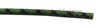 [60C-14-540] WIRE-14 GA COTTON- GREEN W/2 BLACK CROSS