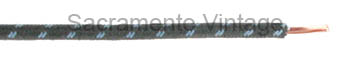 [60C-14-026] WIRE-14 GA COTTON-BLACK W/2 BLUE TRACER