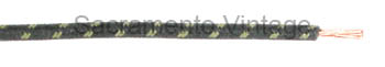 [60C-14-025] WIRE-14 GA COTTON-BLACK W/2 GREEN TRACER
