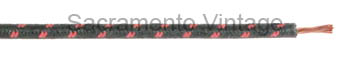 [60C-14-022] WIRE-14 GA COTTON-BLACK W/2 RED TRACER