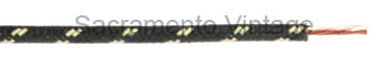 [60C-14-024] WIRE-14 GA COTTON-BLACK W/2 YELLOW TRACER