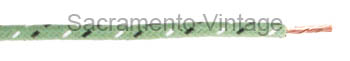 [60C-14-509] WIRE-14 GA COTTON-GREEN W/1 BLACK & 1/WHITE