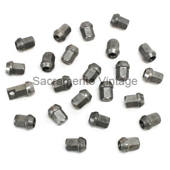 [03124-27] WHEEL LUG NUT SET- 1925-27 UNPOLISHED STAINLESS W LOCK NUT