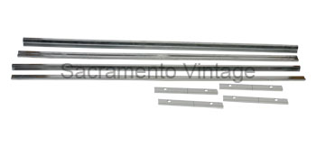 [01059] RUNNING BOARD TRIM- ZINC (8 PCS) 1928-29 (WORKS BEST WITH REPRO BOARDS)