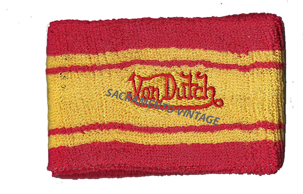 [02663-9040] von dutch terry wrist band signature von dutch