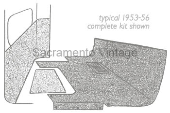 [08736-DW] CARPET KIT COMPLETE FLOOR DW 1953-56