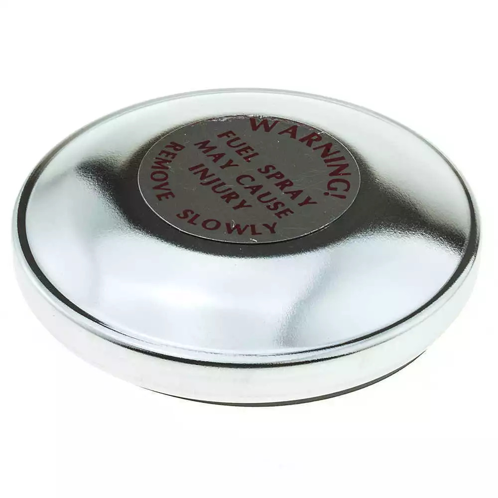 [05826-2] GAS CAP- SATIN STAINLESS  W/FLAT CENTER 1932-48 CAR / 32-50 PU VENTED
