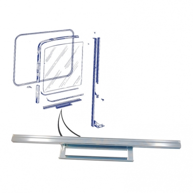 [08455-1] LOWER METAL LIFT CHANNEL- 1956 FITS L-E-F-T SIDE (PASS) FOR DOOR GLASS