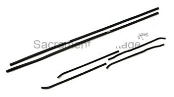 [08448-0-E] STANDARD DOOR GLASS CHANNEL KIT-  PICKUP 1948-52 -NO DIVISION BARS
