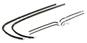 [08448-3-E] STANDARD DOOR GLASS CHANNEL KIT- PICKUP 1957-60 -NO DIVISION BARS