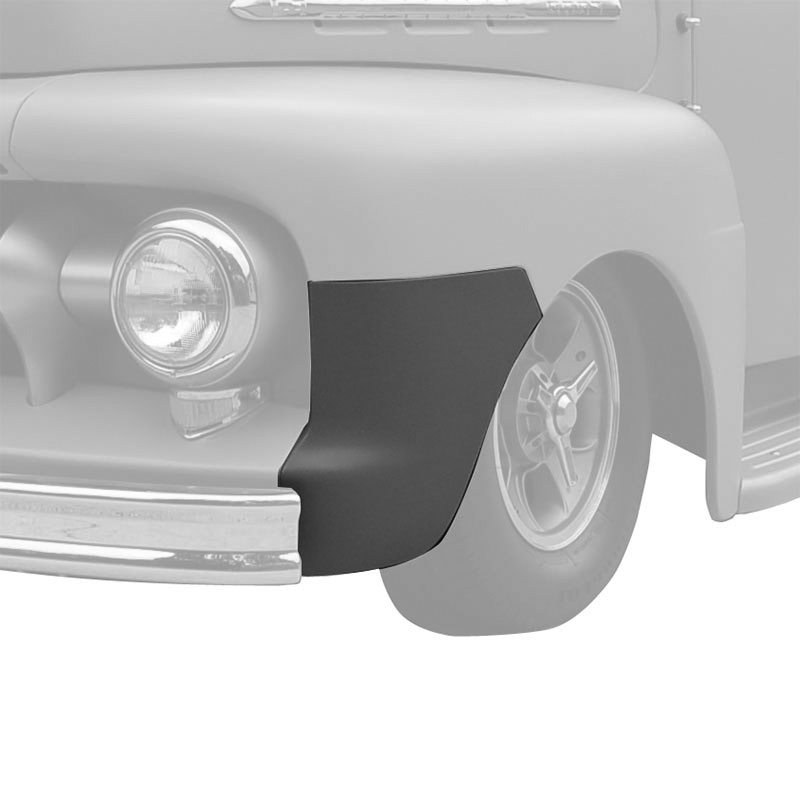 [08111-52] FRONT FENDER LOWER EXTENSION PANEL- S-T-E-E-L LEFT 1951-52