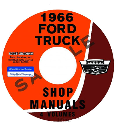 [09300-66-CD] TRUCK SHOP MANUAL ON CD - F-100 1966 VOLUMES 1,2,3,4