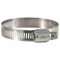 [00461-FS] RADIATOR HOSE CLAMP- FORD SCRIPT / STAINLESS WORM DRIVE 1-1/2" TO 2-1/2"