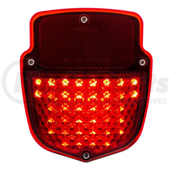[07971-7-LED] TAIL LAMP LED POLISHED STAINLESS LEFT W/LICENSE PLATE LIGHT 1955-56