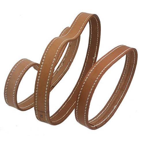 [03716-33] LEATHER FAN BELT- 33-1/8" 1926-27 STITCHED FULL LENGTH
