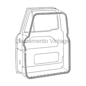[08447-2-1] DOOR SEAL SET-PICKUP 1961-66