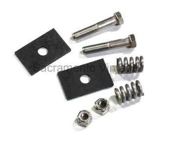 [00422-2] RADIATOR MOUNTING KIT- POLISHED STAINLESS 1928-1948