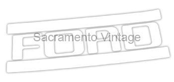 [08421-12-S] TAILGATE LETTERS- WHITE for Original Tailgates Only w/ Raised Letters  1967-72