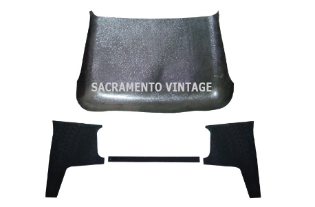 [06562-3536-TIK] HEADLINER / COWL & DOOR PANEL KIT- ABS BLACK LEATHER GRAIN - PICKUP 1935-36