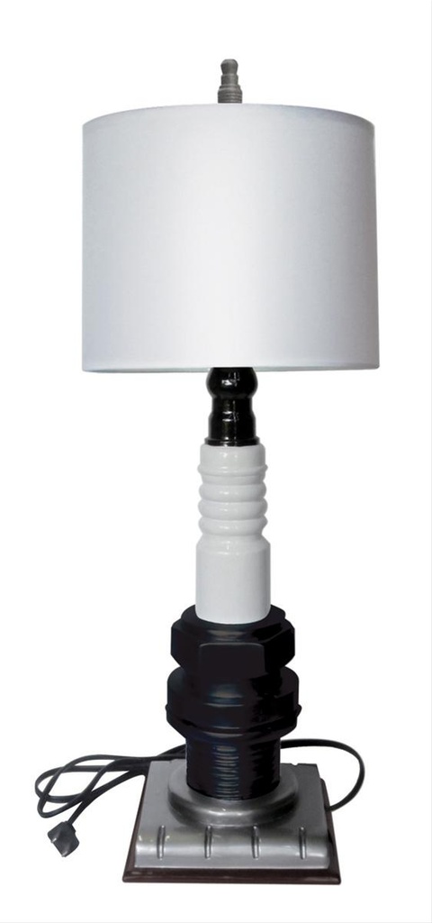 [09823-20] SPARK PLUG LAMP- 21" TALL WITH SHADE
