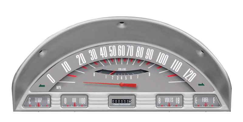 [08185-18] INSTRUMENT PANEL- CUSTOM / 6 IN 1 /  GRAY / 1956 FORD TRUCK