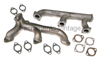 [17146] FENTON FLATHEAD HEADERS- CAST IRON  1937-48 / 1949-53 W/ STOCK STEERING 
