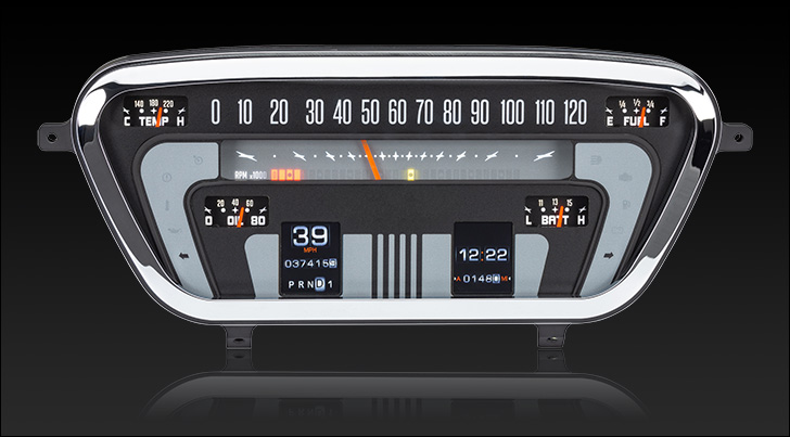 [08188-9-0] ORIGINAL LOOK 1953 1954 1955 FORD PICKUP GAUGES INSTRUMENT SYSTEM MODERN TECHNOLOGY LED BACKLIT F100 PICKUP TRUCK  