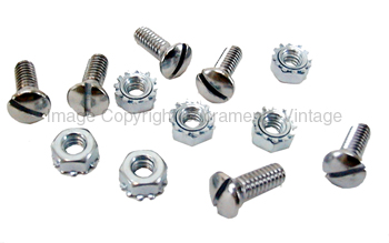 [00602-5] DASH RAIL MOUNTING SCREW SET- 1928-31 ZINC PLATED W/ NUTS - ECONOMY VERSION