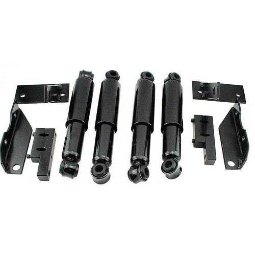 MODERN HEAVY DUTY TUBULAR SHOCK KIT- FRONT & REAR 1928-31 - CLAMPS TO FRONT AXLE / NO DRILL REAR / FRONT SHOCK MOUNTS BELOW AXLE